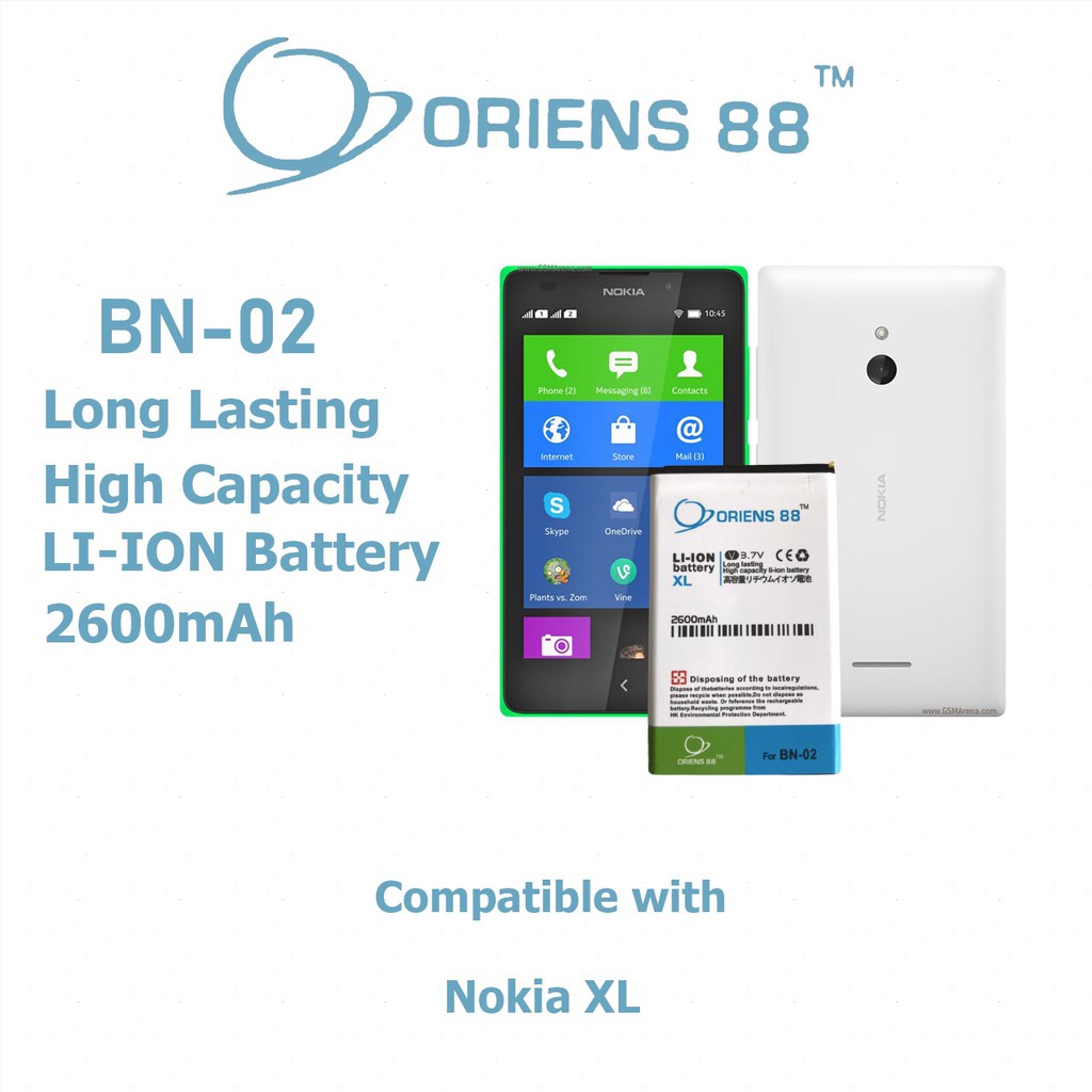 (P) Baterai batre battery Nokia XL / BN02 Double power/IC ORIENS88