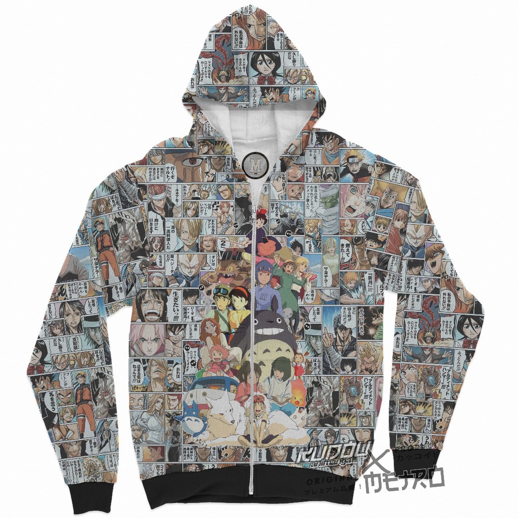 Jaket Fullprint Comic Shonen Jump Adidas Poly