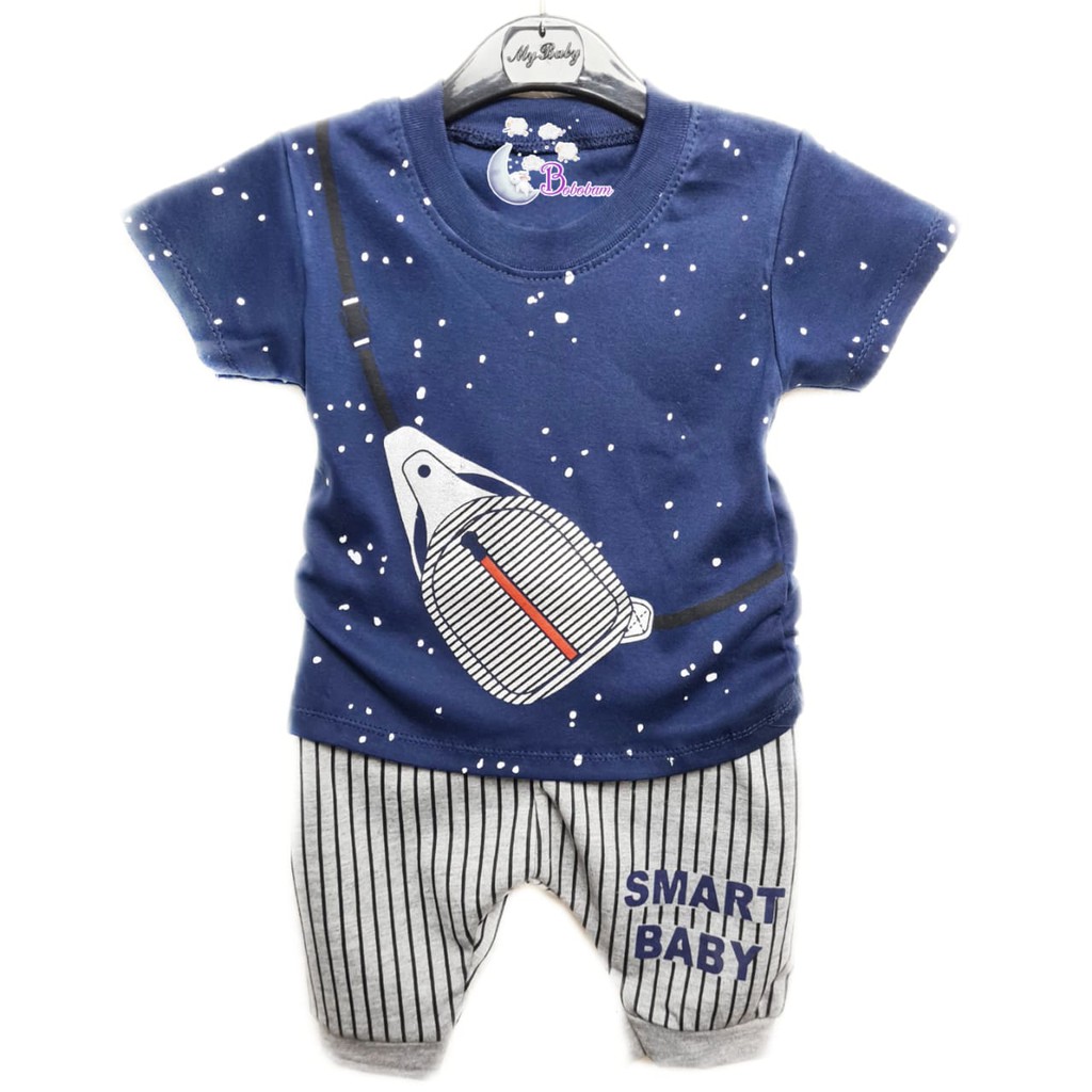 BAJU BAYI ECER BOBOBAM CASUAL KASUAL SMART BOY SETELAN ANAK HARGA GROSIR