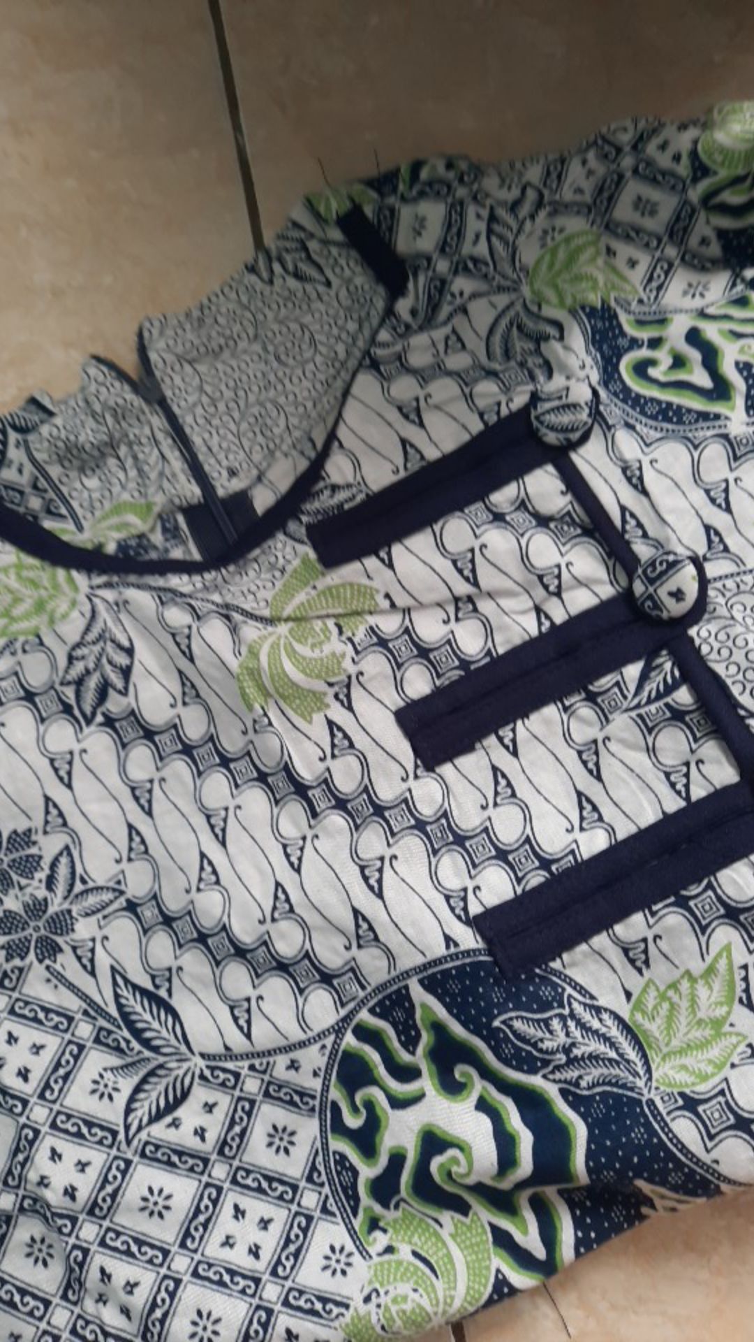 Tey-17 Batik Wanita Asj Sa Hrb026 Kenongo Kemeja Tosca Pendek