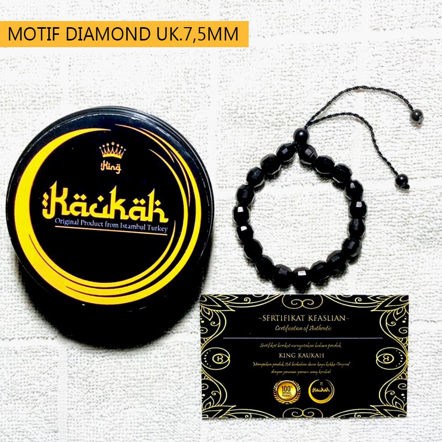 GELANG KOKKA KAOKAH KAUKAH Cutting Diamon BERSERTIFIKAT Uk 8mm Garansi Uang Kembali