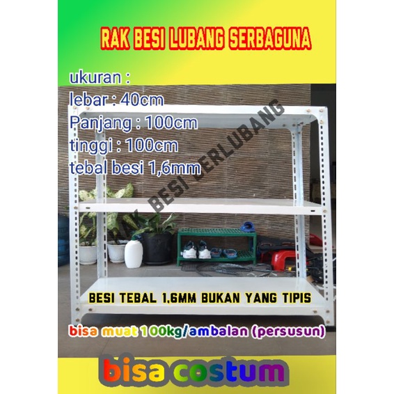 rak besi siku serbaguna besi tebal warna elegan