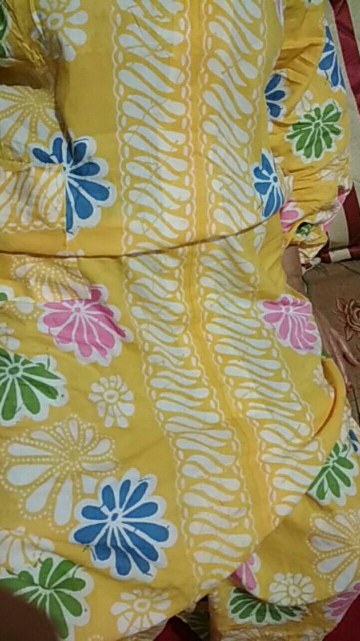 Gamis Jumbo Busui Gamis Rayon Kembang Truntum Batik Wanita Seragam Batik Gamis Syari Solo Muslim