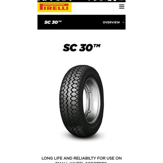 Ban Pirelli Sc 30 Uk 3.00 Ring 10 Import Tube Type