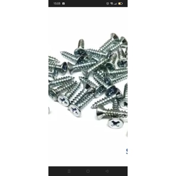 100pcs Skrup kepala bulat dan datar