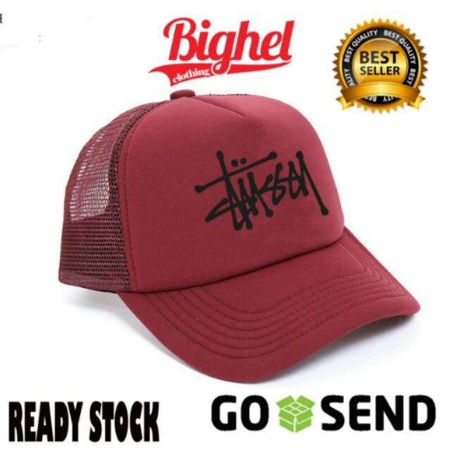 TOPI TRUCKER JARING STUSSY - LS