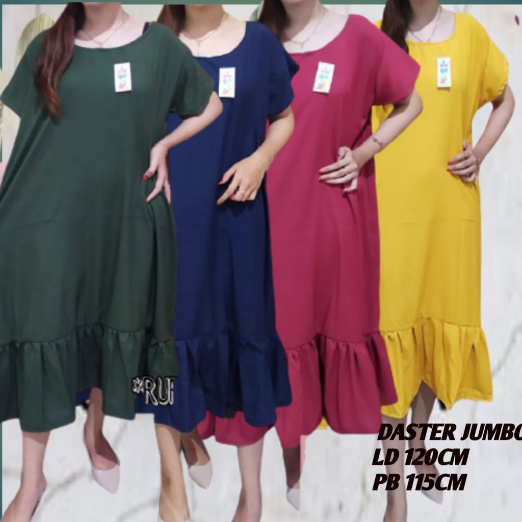 BISA BAYAR DITEMPAT//DASTER POLOS RUFLE//DASTER JUMBO POLOS//DASTER JUMBO/RUFLE JUMBO//DASTER JUMBO RUFLE//DASTER POLOS REMPEL DEPAN//BAJU TIDUR REMPEL//BAJU TIDUR POLOS//BAJU TIDUR JUMBO//