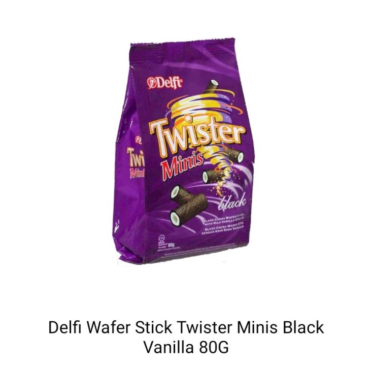 

Delfi wafer stick Twister minis black vanilla 80gr