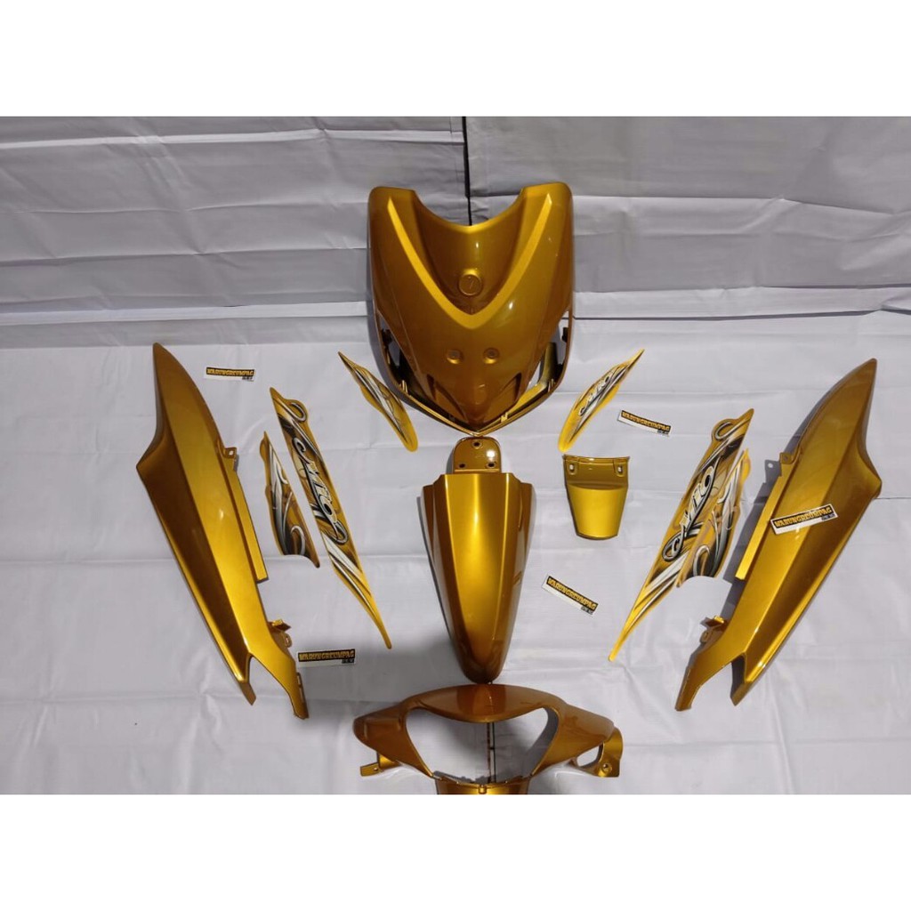 BODY ALUS FULL SET STRIPING MIO GARNIS/SMILE GOLD KUNING ORI YGP