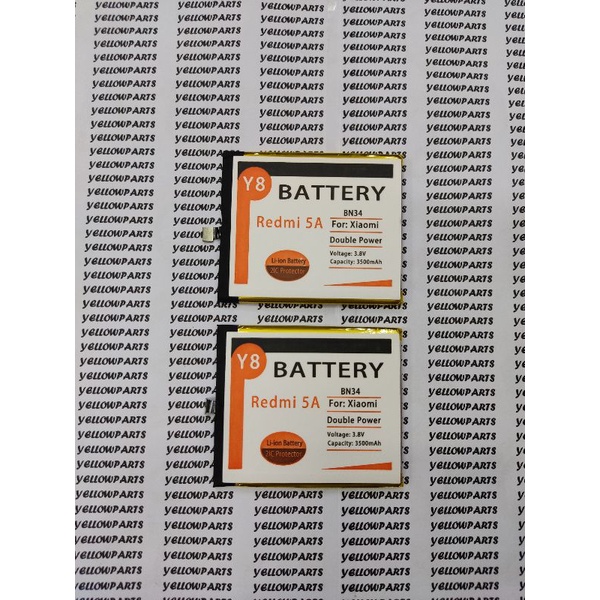 BAT BATTERY BATERAI BATRE XIAOMI REDMI 5A BN34 Y8 DOUBLE POWER