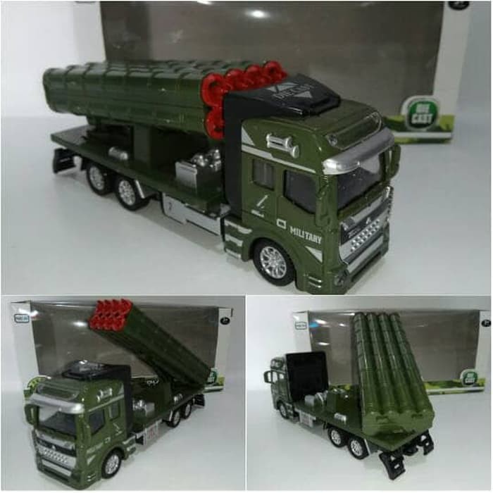 Miniatur Tank - Diecast Kapal Perang - Diecast Mobil Perang Truck Militer Rudal Balistik Massal