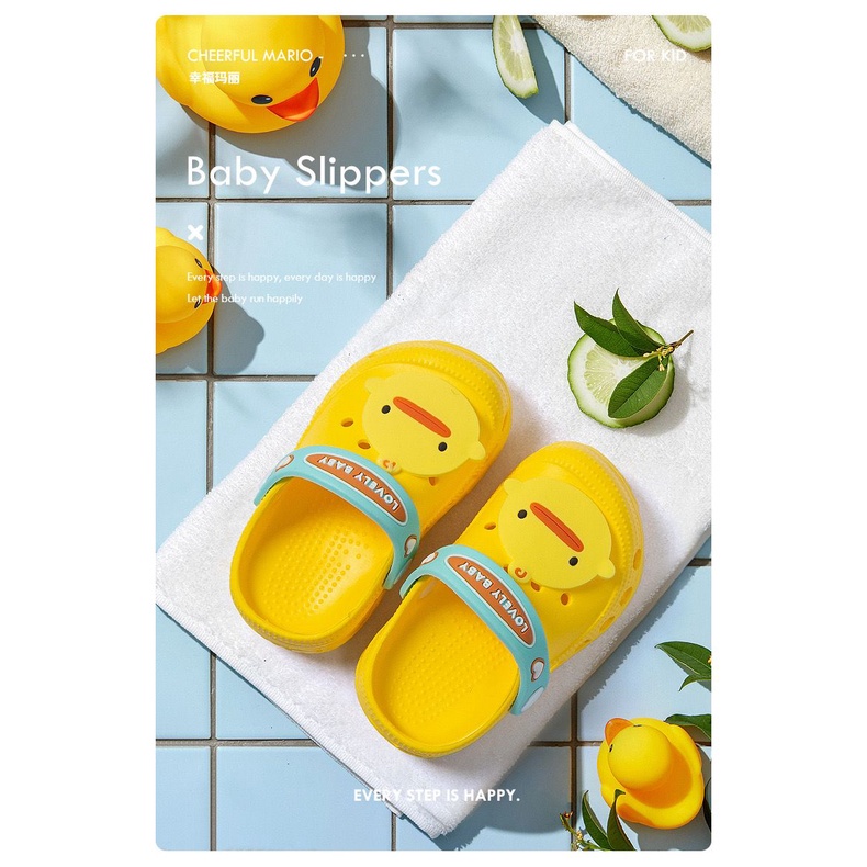 (HZ) sendal slip on sandal karet anak import LOVELY BABY ANIMALS S8