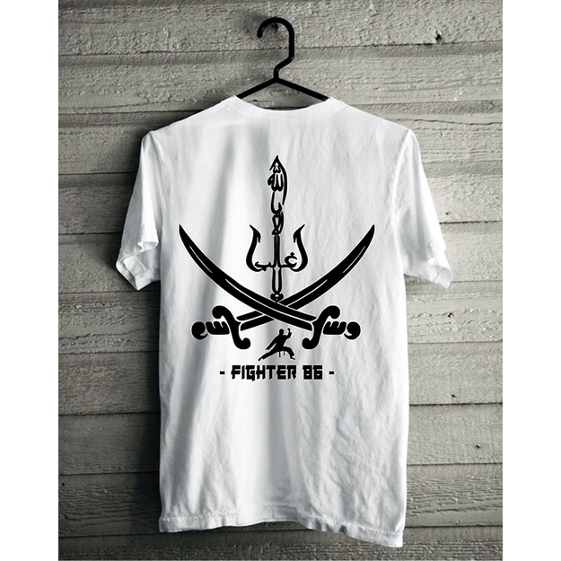 Kaos Pagar Nusa Distro Trisula Fighter-Putih