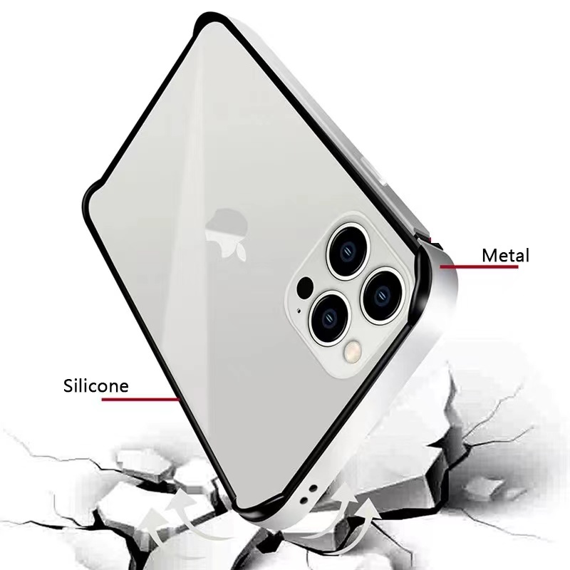 Case Bumper Pelindung Bahan Metal Aluminum Ultra Tipis Untuk iPhone 13 Pro Max