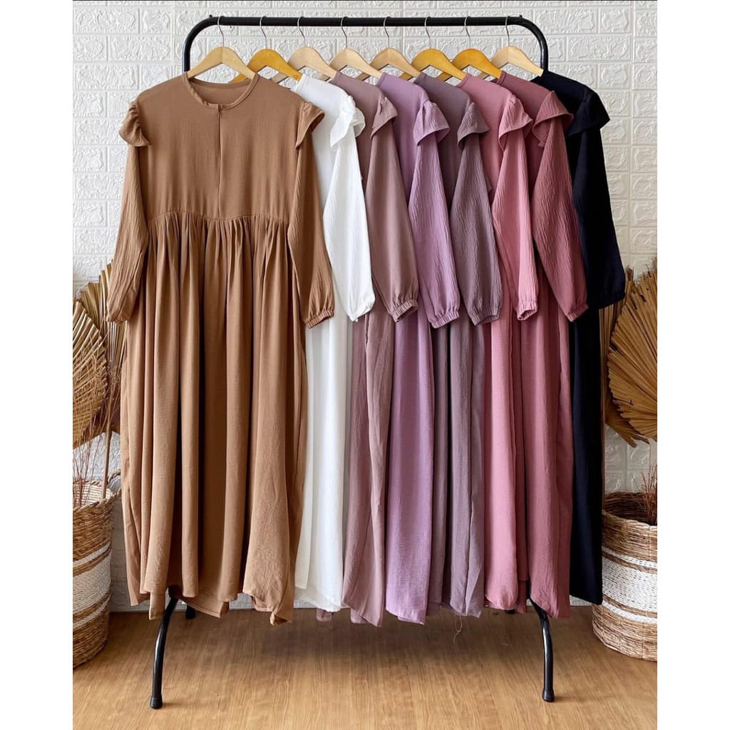 Revina Dress Crincle Premium / Dress Polos Rayon Crincle