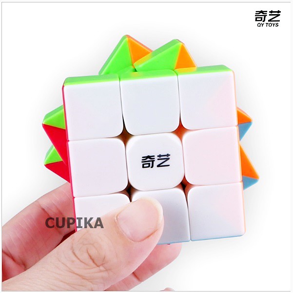 Rubik 3x3 QiYi Warrior S Stikerless cube cepat Magic cube