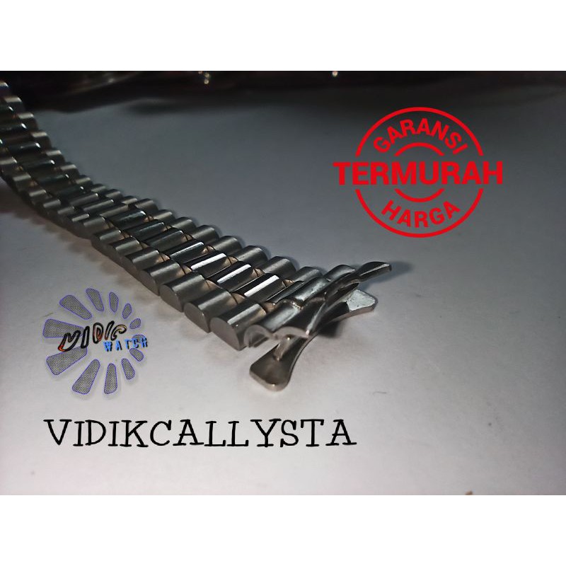 RANTAI ROLEX WANITA DATE JUST 14MM CURVED JUBILE FULL SILVER STAINLESS STEEL SOLID ORIGINAL OEM