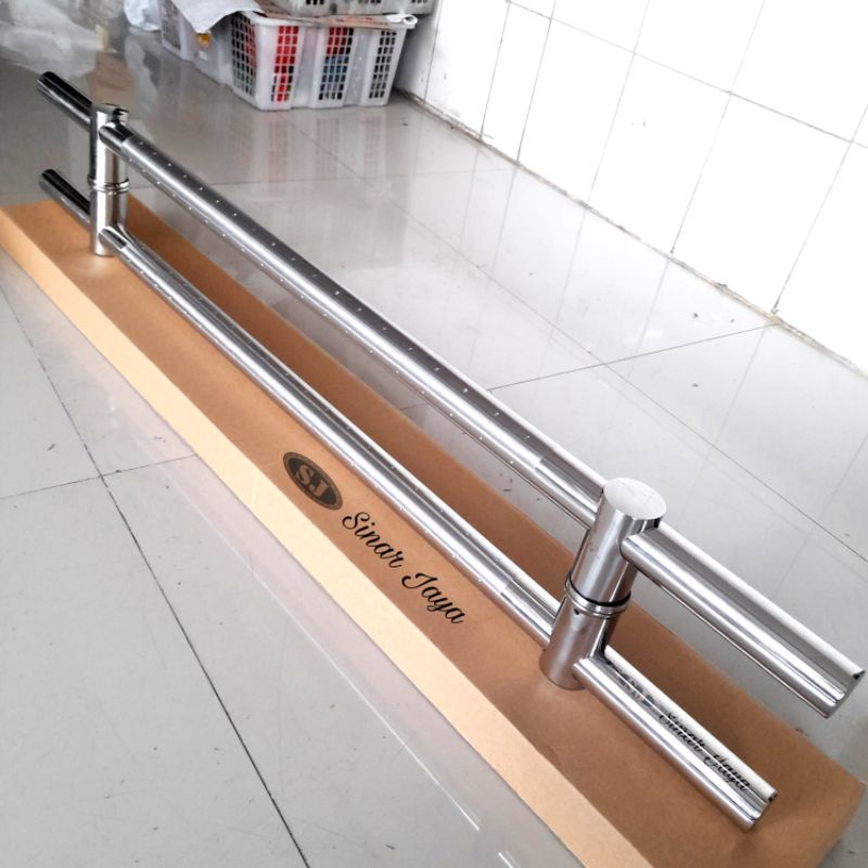 handle pintu rumah mewah 120cm / 100cm gagang tarikan pintu stainless pegangan pintu minimalis model spb rintik