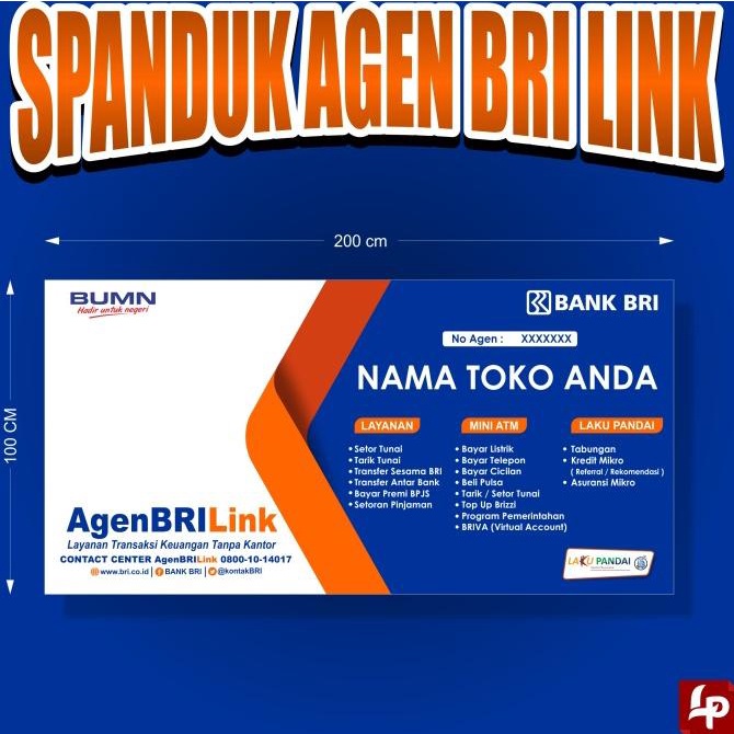 Helnan_Store | Spanduk Brilink / Spanduk Agen Brilink / Banner Agen Bri Link