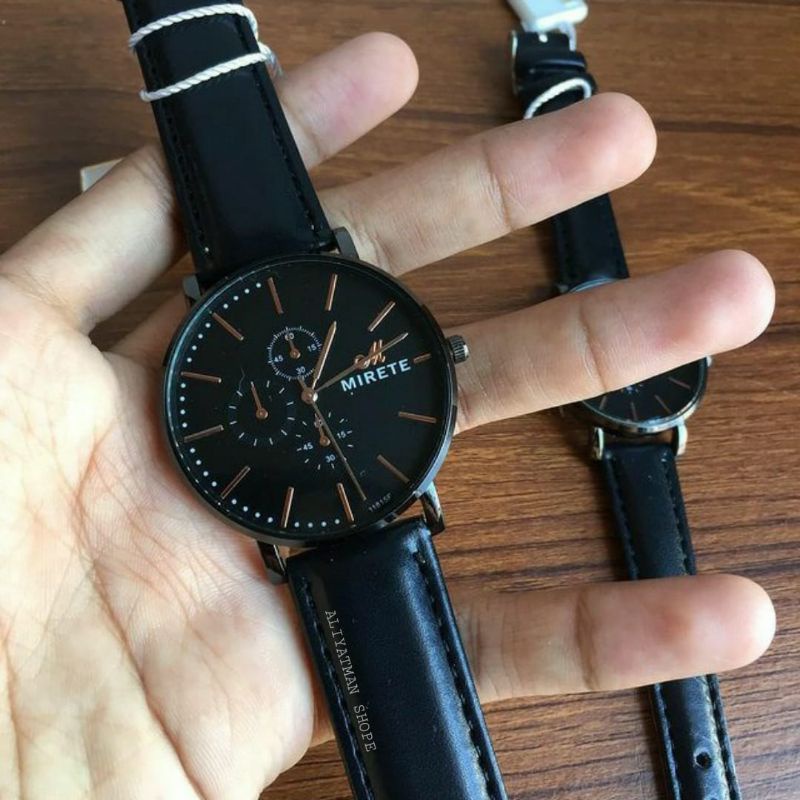 JAM  COUPLE KULIT MIRETE TAHAN AIR KUARSA ORIGINAL JAM TANGAN PRIA TALI KULIT_JAM TANGAN WANITA TALI KULIT_JAM TANGAN KASUAL WANITA TALI KULIT_JAM TANGAN KASUAL PRIA TALI KULIT_JAM TANGAN ANTI AIR MIRETE