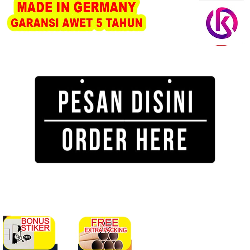

Promo Sign Akrilik Pesan Disini Printed | Papan Cafe | Sign Label