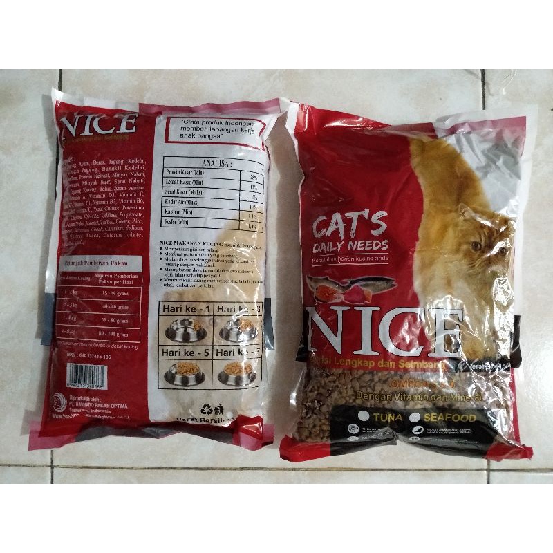 NICE 1 KG - Makanan Kucing Kering