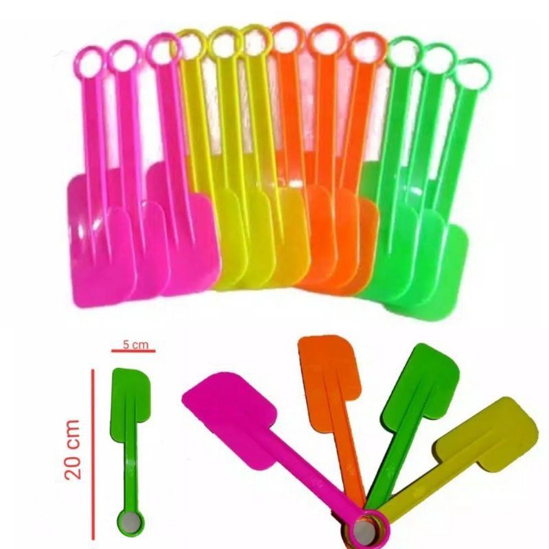 (Satuan) Sepatula Plastik Spatula Kecil Sepatula Pelangi