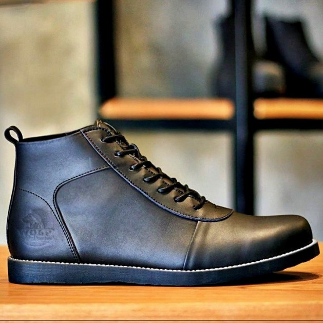 BRODO TORAJA x ALOOF - Sepatu Boots Boot Kulit Asli Pria Original - Tan, 39