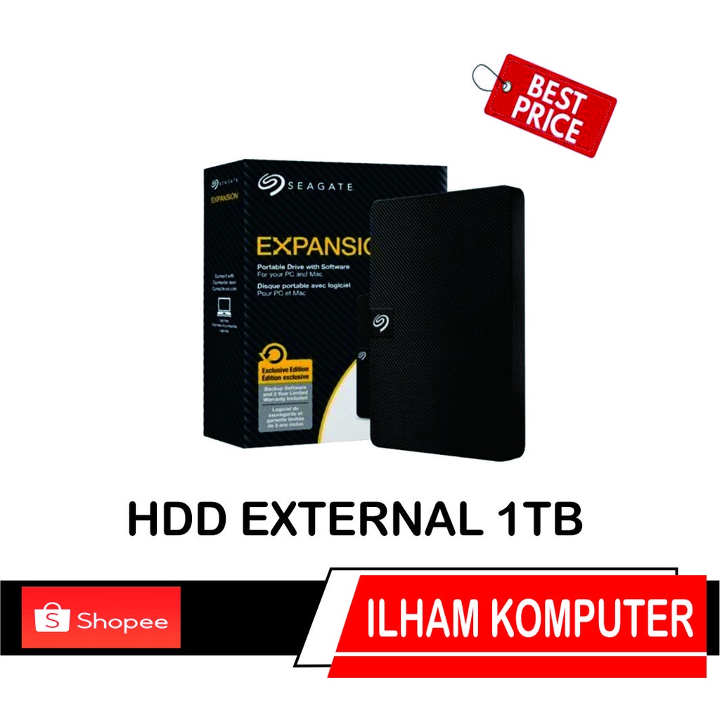 HARDDISK EXTERNAL SEAGATE EXPANSION 1TB - HARDISK SEAGATE EXPANSION 1 TB