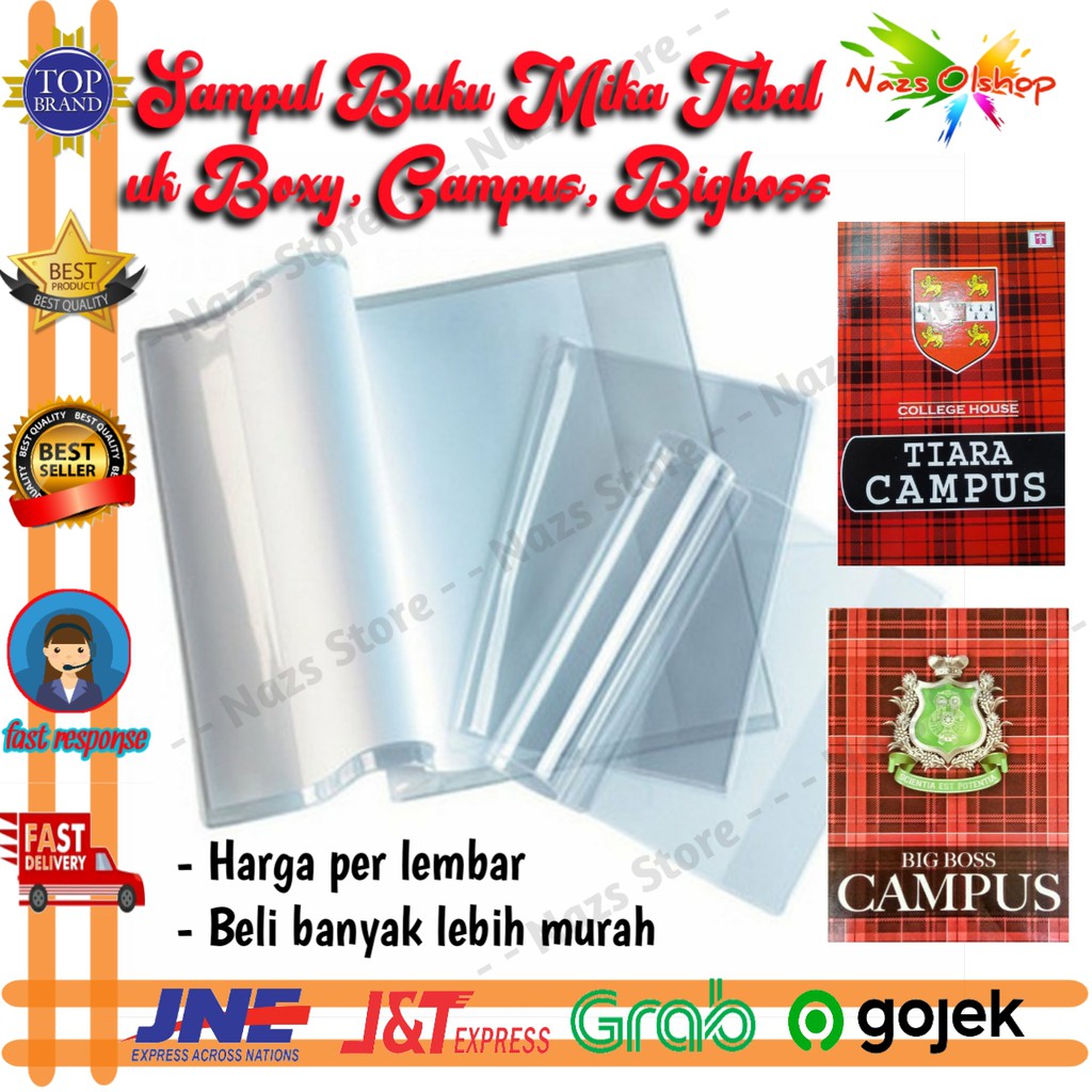 

Sampul Buku Plastik Mika Tebal ukuran Boxy Campus Bigboss