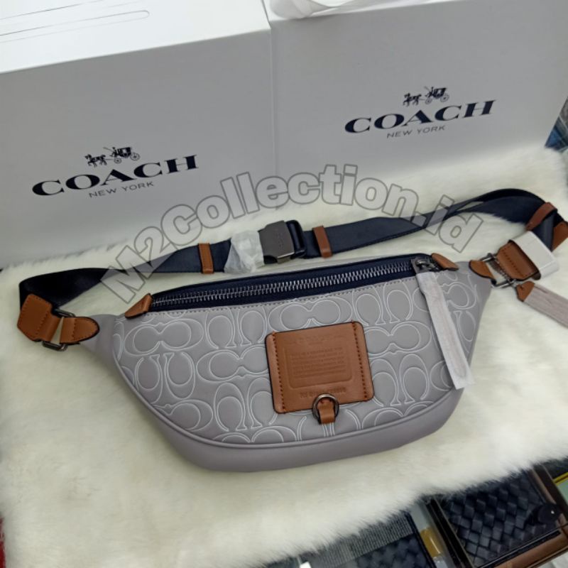 Waistbag Coach Revington Grey Belt Bag Tas Pinggang Original Quality