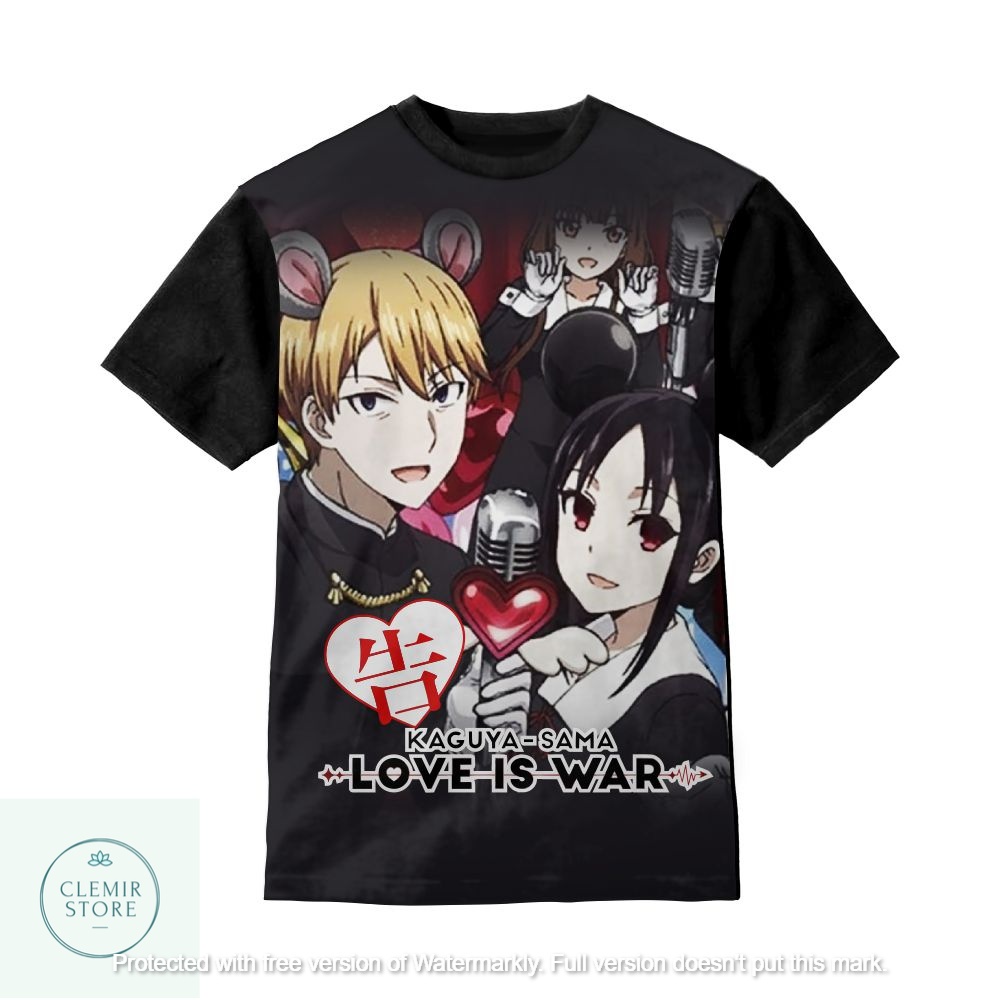 Kaos 3D Anak | Baju Sablon Printing Kaguya Shinomiya Kaguya Sama (Kaguya Sama Couple Love) Love Is W