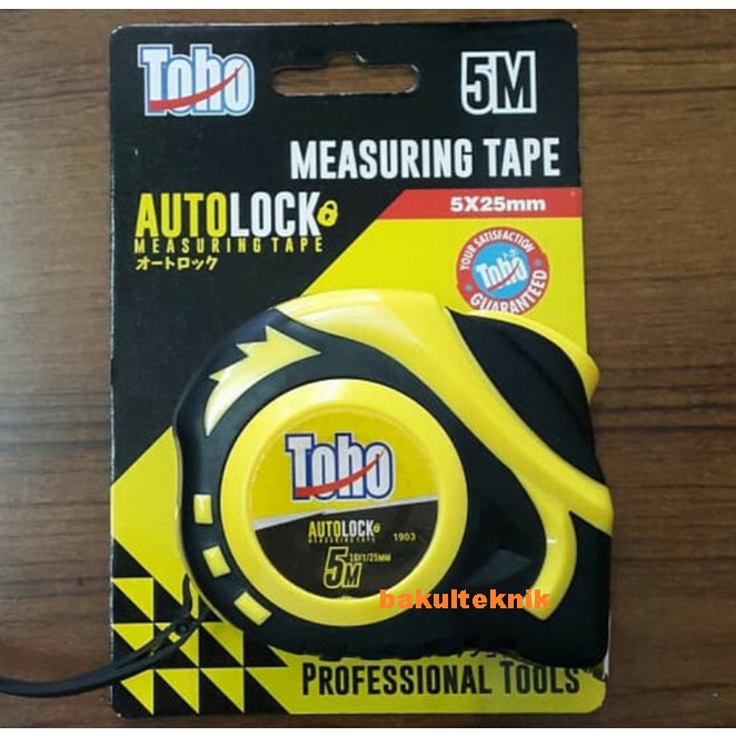 Meteran 5m toho auto /Measuring Tape Autolock TOHO 5 meter/ 5meter/ 5 m