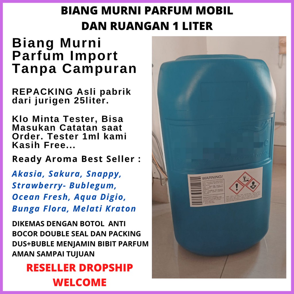 BIBIT MURNI PARFUM MOBIL DAN RUANGAN 1 LITER