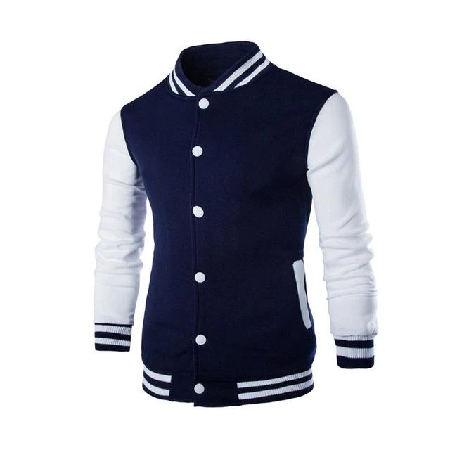 Jaket Varsity Basic Pria II Jaket Baseball Polos II College Jacket II Jaket Sweater Varsity Milea