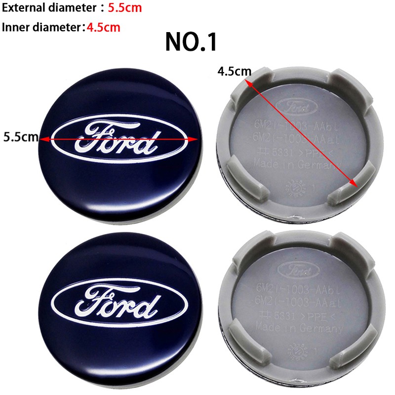 4pcs/set Cover Penutup Hub Tengah Roda Mobil Untuk Ford Focus F150 Fiesta Fusion Everest Tierra Expedition C-Max