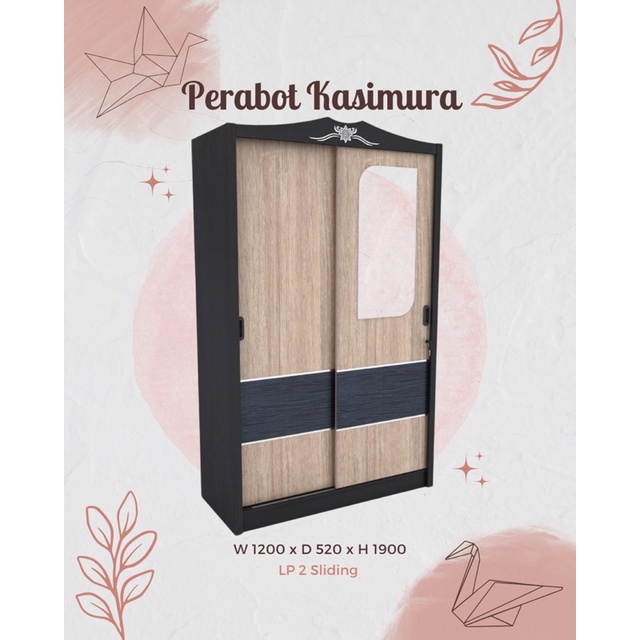 Lemari Sliding 2 Pintu