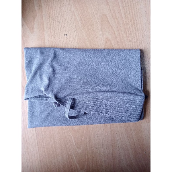 (AL-DHANS BERGO PED) HIJAB INSTAN BERGO PAD - JILBAB BERGO AD - JERSEY IRISH-Grey