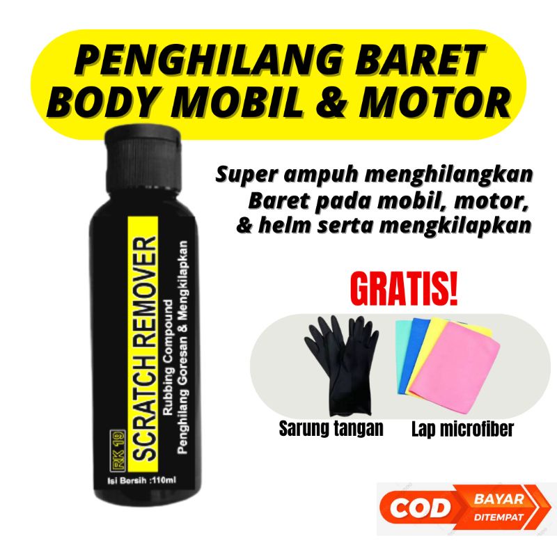 Penghilang Baret Body Mobil &amp; Motor | Compound Pembersih Lecet | Pengkilap Bodi Motor Goresan Kompon