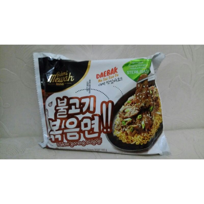 Bakmi Mewah Daebak Bulgogi 144 Gram Bakmi Goreng Bulgogi Daebak Bulgogi Mie Korea Terbaru Shopee Indonesia