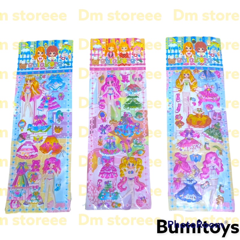 stiker sticker timbul tempel anak jumbo / mainan anak murah grosir bandung