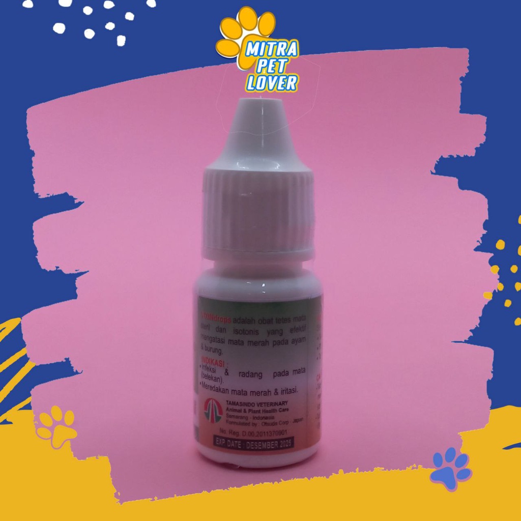 OBAT TETES MATA AYAM &amp; BURUNG - VIXIN DROP 10 ML ORIGINAL - BISA UNTUK MENGOBATI UNGGAS BELEKAN IRITASI MATA MERAH BERAIR RADANG INFEKSI - MURAH ASLI GARANSI KUALITAS - PET ANIMAL HEALTHCARE &amp; VETERINARY TAMASINDO OBAT &amp; VITAMIN TERNAK HEWAN MITRAPETLOVER