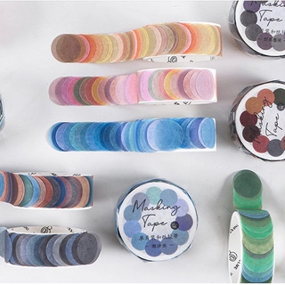 Winzige 100pcs Round Washi Stickers Pure Color Tape Mark Winzige 100pcs Round Washi Stickers Pure Color Tape Mark