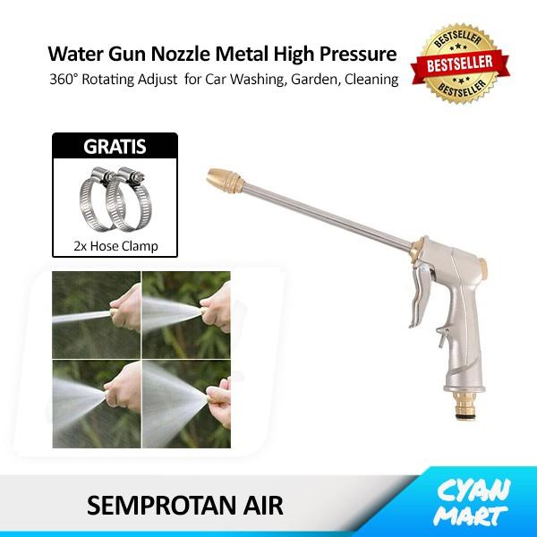 Selang Semprotan Air Cuci Mobil Kepala Selang Nozzle Water Gun Stainless