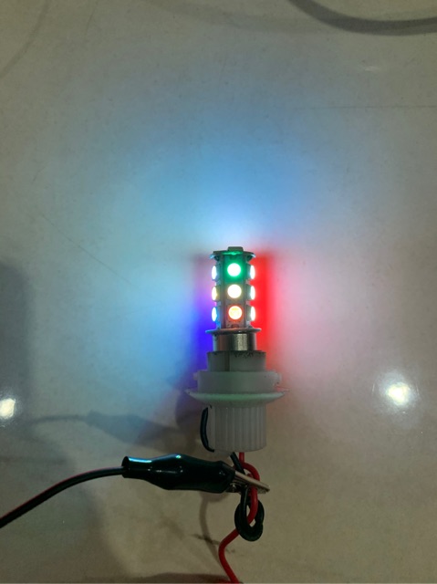 12-24VOLT - KAKI 1 BEMPER RGB BAYONET KEDIP DISCO UNTUK BIS/TRUK