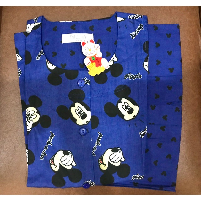 Baju Pendek Celana Pendek SML Piyama Katun Import Niqta Motif Mickey
