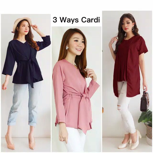 Chamele Blouse Wanita Dengan 3 Model Multifungsi / 3 Ways Blouse 2221/2222/2224