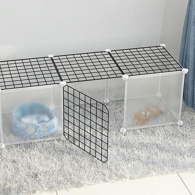 TG-473>> Cage Grid C&C Pet Fence Kandang Hamster Kandang Kelinci Guinea Pig - Putih