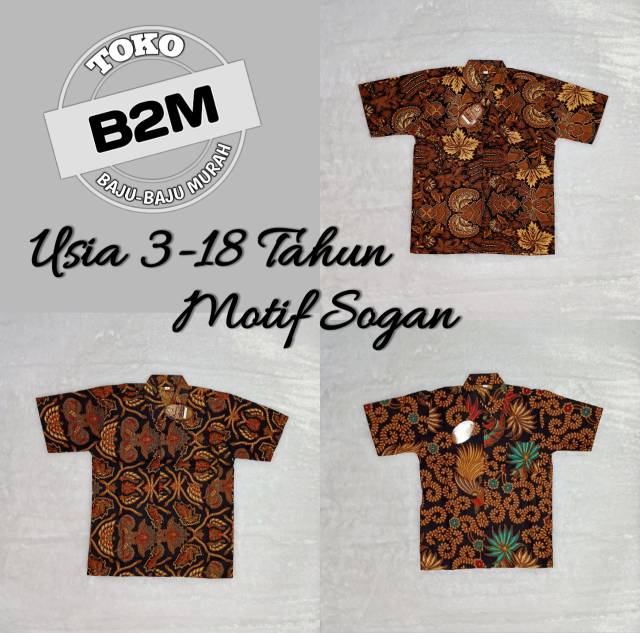 Kemeja Batik Anak Usia 1,2,3,4,5,6,7,8,9,10,11,12,13,14,15,16,17,18 Tahun Grosir Kemeja Batik Murah