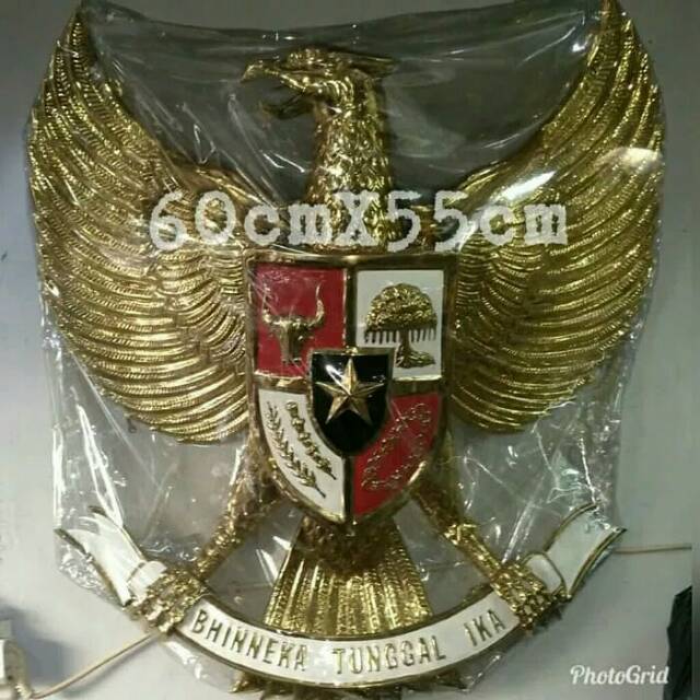 Patung Lambang Garuda Dinding Kuningan 60cm